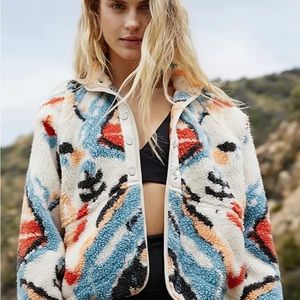 Free People - Hit the Slopes Fleece- Multi Color- XS